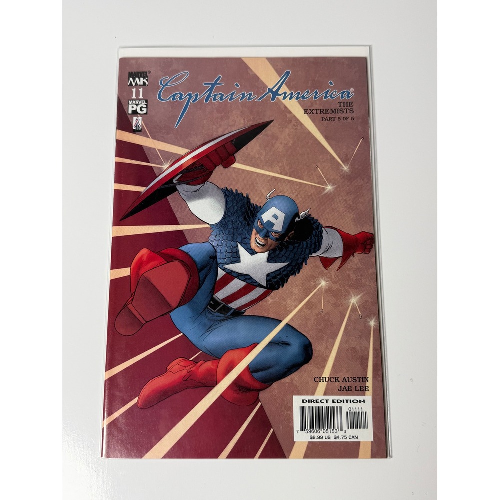 Captain America 11 Marvel Knights 2003 The Extremists Part 5 Jae Lee Cover Art